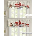 thumbnail image 4 of Mushroom Dwarf Flower Plant Kitchen Valance Curtain Window Valance for Living Room Bedroom Tie Up Valance Curtain, 4 of 6