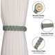 thumbnail image 3 of Curtain Tiebacks Magnetic Woven Curtain Holdback Drapery Tie-Back (Silver Grey -2Pack), 3 of 5