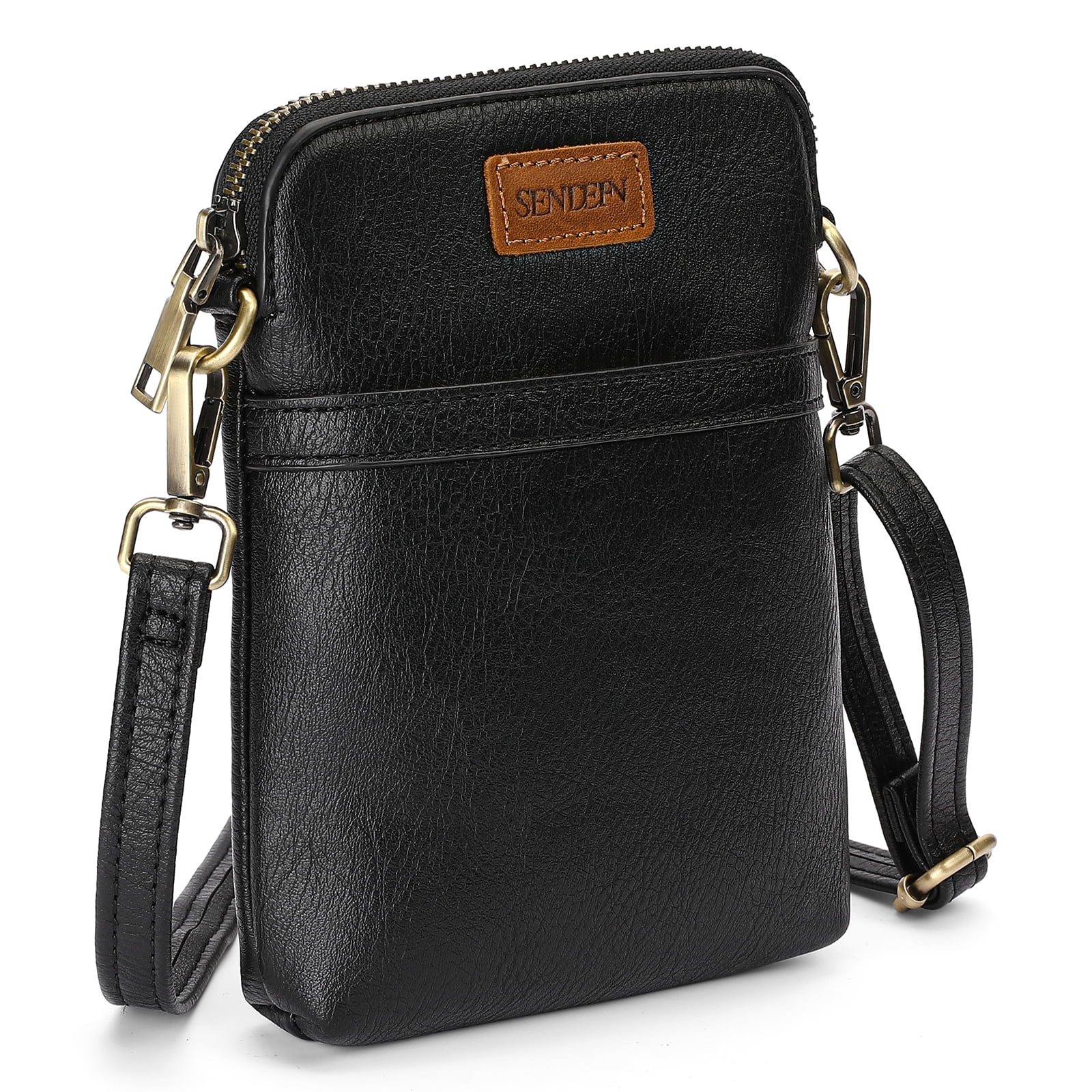 SENDEFN Vegan Leather Small Crossbody Bags for Women Designer Cell Phone Bag Purses Adjustable Strap