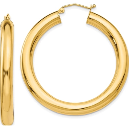 Jewelry by Sweet Pea 10K Yellow Gold Polished 5mm Lightweight Hoop Earrings