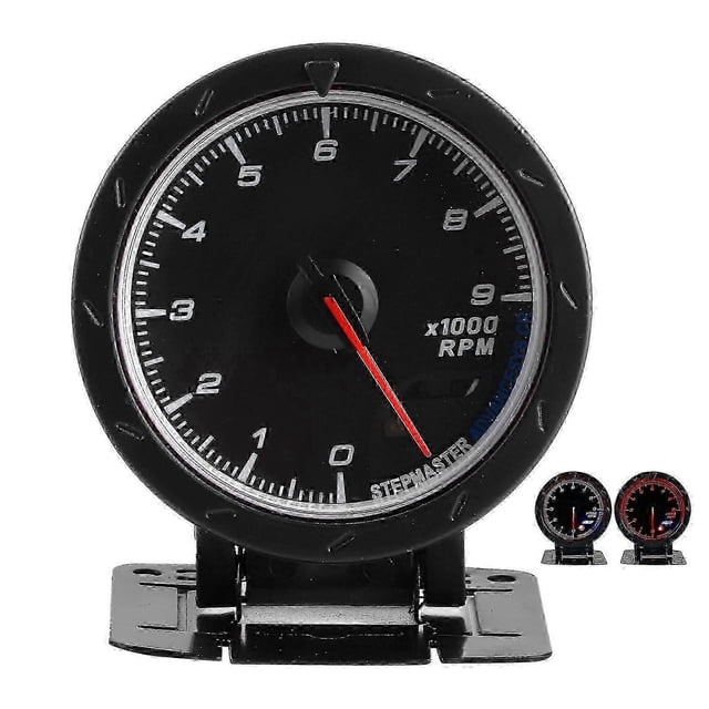 unique Tachometer Gauge Pointer 0?9000RPM White/Red LED Light 65mm Dia 12V Auto Instrument
