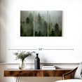 thumbnail image 3 of Elephant Stock Foggy Alaska Wall Art - Horizontal Multi Panel Canvas - 3 Pieceliving Room Wall Decor - Photography Nature Multi Panel - Green And Graydecor By Art Wolfe - 33" x 20", 3 of 8