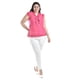thumbnail image 4 of Blusa con detalle de olan Roman Fashion Fucsia 38 Talla Extra, 4 of 5
