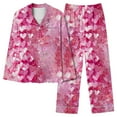 thumbnail image 7 of Iyufng Womens Pajama Sets Long Sleeve,Valentine's Day Pajama Sets for Women Plus Size,Sleepwear Sets,2 Piece Womens Plus Loungewear with Pockets V-Neck Valentines Love Heart Pjs S-XXXL, 7 of 7