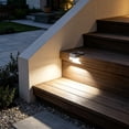 thumbnail image 6 of LiUMX Solar Powered Outdoor Step Light, Black Plastic Mini Wall Lamp with Auto Light Sensor, Waterproof Drill-Free Mount for Courtyards, Balconies, Patios, 6 of 6