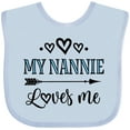 thumbnail image 3 of Inktastic My Nannie Loves Me Granddaughter Boys or Girls Baby Bib, 3 of 4
