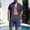 #264-Navy, variant on Ceisia Mens 2 Piece Linen Blend Mandarin Collar Short Sleeve Shirt and Drawstring Shorts Set Casual Summer Outfit for Men Beach Gray S Gifts for Father