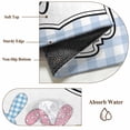 thumbnail image 6 of Happy Easter Area Rugs 5'x7', Washable Small Throw Rugs for Laundry Room Playroom, Colorful Rabbits Cartoon Blue Plaid Indoor Outdoor Rug Non-Slip Low Pile Carpet Runner Reversible Floor Mats, 6 of 8