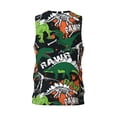 thumbnail image 2 of Rocae Dinosaur Skeleton for Men's Basketball Jersey Lightweight and Breathable Athletic Tank Top,Quick-Drying Sports Jersey, 2 of 9