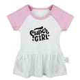 thumbnail image 4 of Pack of 2, Super Girl & You Can't Scare Me I Have a Daughter Funny Dresses For Baby, Newborn Babies Skirts, Infant Princess Dress, Toddler Frocks (Pink Raglan Dresses, 0-6 Months), 4 of 5