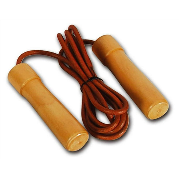 Leather Jump Rope w Wood Handles