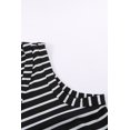 thumbnail image 4 of POGLIP Women's Black Stripe Print V Neck Buttoned Tie Knot Tank, 4 of 6
