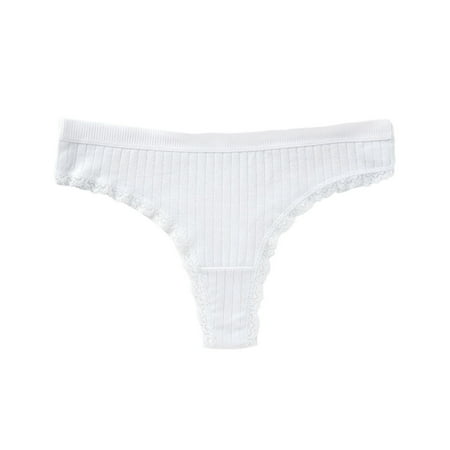 

KaLI_store Women s Panties Women s Seamless Bikini Underwear Half Back Coverage Panties White M