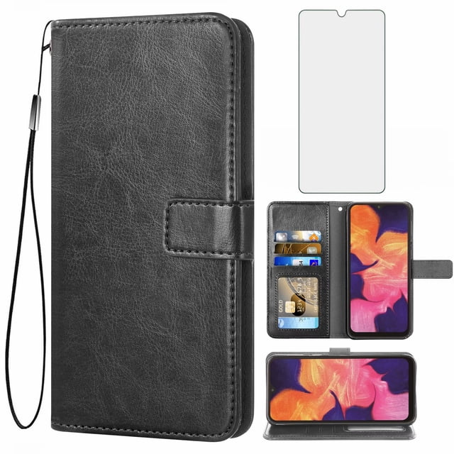 Mobile Phone Cover for Samsung A70-A70s, Cover Premium Pu Leather Tpu Flip Cover Magnetic Closure Card Compartment Stand Function Wallet with Lanyard Protective Cover