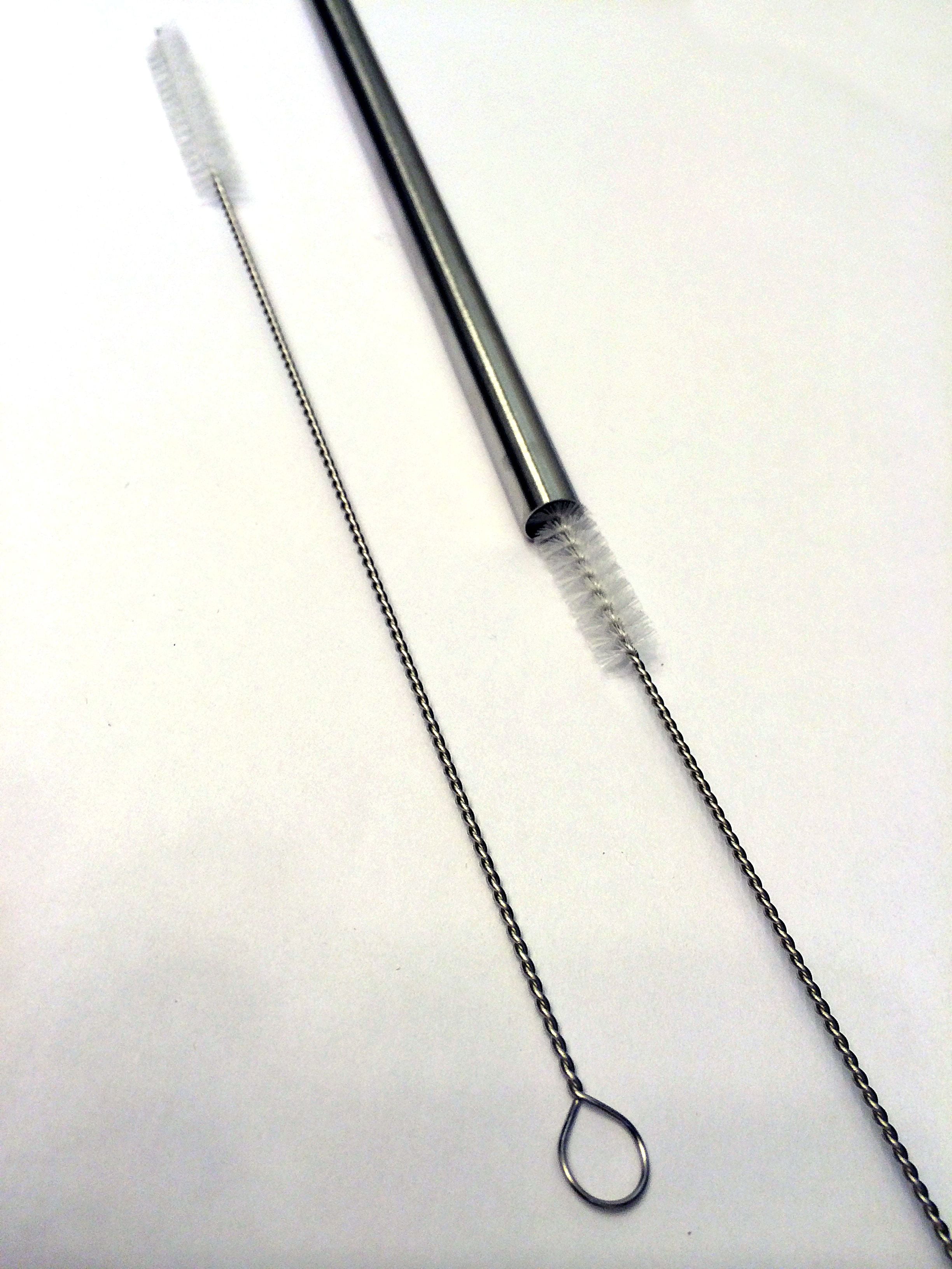2 Qty Drink Straw Cleaning Brush - Bristle Cleaner for Stainless Steel Drinking Straws