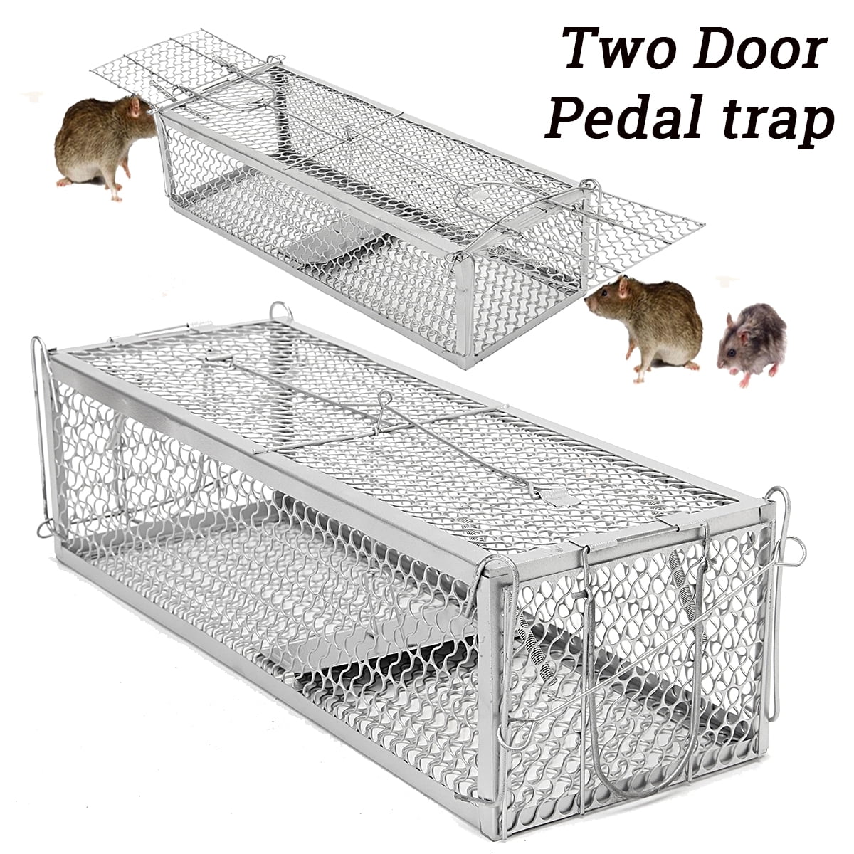 Double Door Mouse Trapper Dual Side Rat Mouse Trap Reusable Pest Control Mice Snap Humane Catch