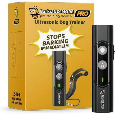Dog Bark Deterrent and Training Device - Rechargeable Ultrasonic Dog Bark Trainer - Just Point and Press, Black