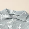 thumbnail image 4 of VNKIDY Toddler Boys Summer Clothes Sets Button Down Shirt & Shorts 2Pcs Tree Printed Casual Beach Outfits Sets Versatile, 4 of 6
