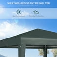 thumbnail image 4 of Outsunny 9' x 9' Portable Canopy Party Tent Gazebo with Legs, Dark Green, 4 of 10
