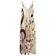 thumbnail image 6 of Musical Treble Clef Floral Sleeveless Dress Women's Evening Dress Womans Clothing, 6 of 9