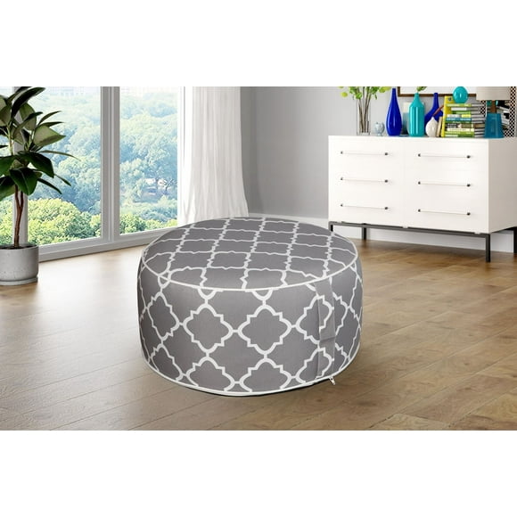 Pouf Gonflable VIOLA - Grille Grise