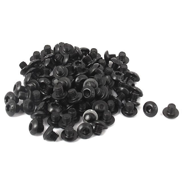 Unique Bargains M3x3mm Thread 10.9 Alloy Steel Button Head Hex Socket Cap Screw Bolt 100pcs