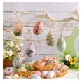 thumbnail image 5 of 6pcs Vintage Style Paper Mache Foam Egg Hanging Ornaments Easter Decoration, 5 of 5