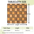 thumbnail image 2 of Checkered Pumpkin Halloween Pattern Square Fitted Tablecloth with Elastic Edge,Square Table Cover,Washable Elastic Table Cover for Home Kitchen Party Decor 36"x36", 2 of 6