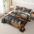 thumbnail image 3 of Erosebridal Watercolor Moose Bear Quilt King, Happy Camping Camper King Coverlet Set, 3-Piece 1 Bedspread and 2 Pillowcases, 3 of 7