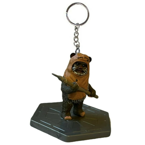 Star Wars Wicket Ewok Key Ring Keychain Ornament Figure Figurine Charm Pvc New