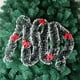 thumbnail image 5 of Adornos navideños, regalos navideños, enredaderas para árbol de Navidad, tiras peludas de color verde oscuro y blanco, decoración para festivales, fiestas y bodas., 5 of 6