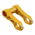thumbnail image 4 of Extensor de manillar de bicicleta de aleación de aluminio con soporte de doble abrazadera. oro, 4 of 8