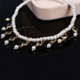 thumbnail image 4 of AYYUFE Women's Faux Pearl Rhinestone Anklet Bracelet Tassels Barefoot Ankle Foot, 4 of 4