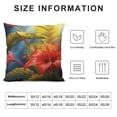 thumbnail image 5 of PRATYUS Tropical Paradise Hawaiian Floral Throw Pillow Covers Decorative Couch Pillow Cases Pillow Square Cushion Cover for Sofa, Couch, Bed and Car 12x12in, 5 of 5