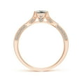 thumbnail image 2 of ANGARA Natural Diamond Solitaire Crossover Engagement Ring in 14K Rose Gold for Women (Size-4.4mm| Color-K| Clarity-I3) | April Birthstone, Anniversary, Jewelry Gift for Women | Natural Diamond Ring, 2 of 8
