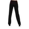 thumbnail image 3 of Comfortable Mid-Rise 100% Premium Cotton Black Women's Straight Leg Pants - Sizes S-2XL - Miracles Manifester, 3 of 6