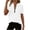 White, variant on Staron Spring Fall Women's Sweaters Lightweight Casual Short Sleeve Crewneck Pullover Tops Elegant Loose Comfy Layering Shirt, Black S