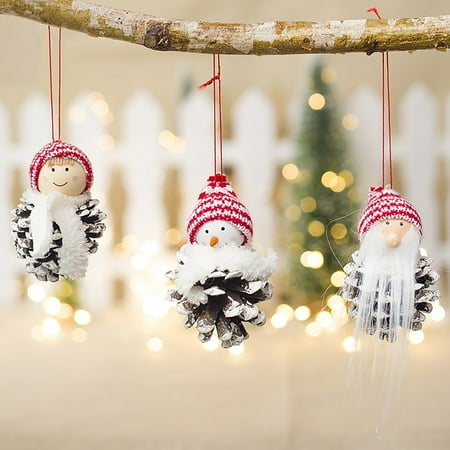 

PhoneSoap Christmas Decorations Wooden Doll Pendant Mini Doll Pendant B