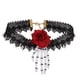 thumbnail image 1 of Collar de travesuras negro realista para cosplay y decoración de fiestas, estilo 6099 Gargantilla espeluznante para Halloween, 1 of 8