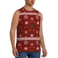 thumbnail image 2 of Fotbe Men's Merry Christmas Print Men's Sleeveless Muscle Tank Tops Casual T-Shirts for Gym Workout Beach-Large, 2 of 8