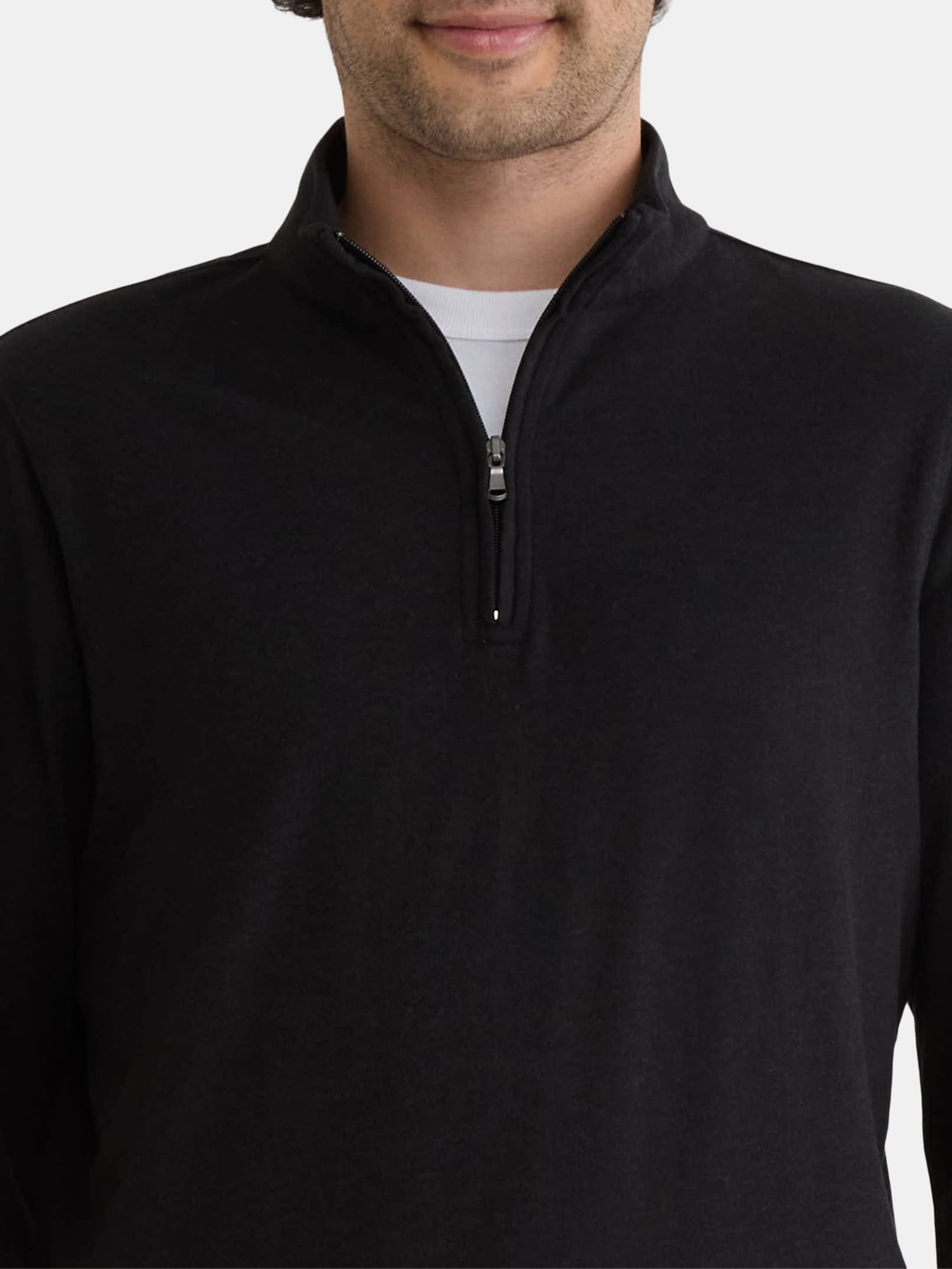 George Men's and Big Men's Knit Jersey Quarter Zip Pullover with Long Sleeves, Sizes S-3XL