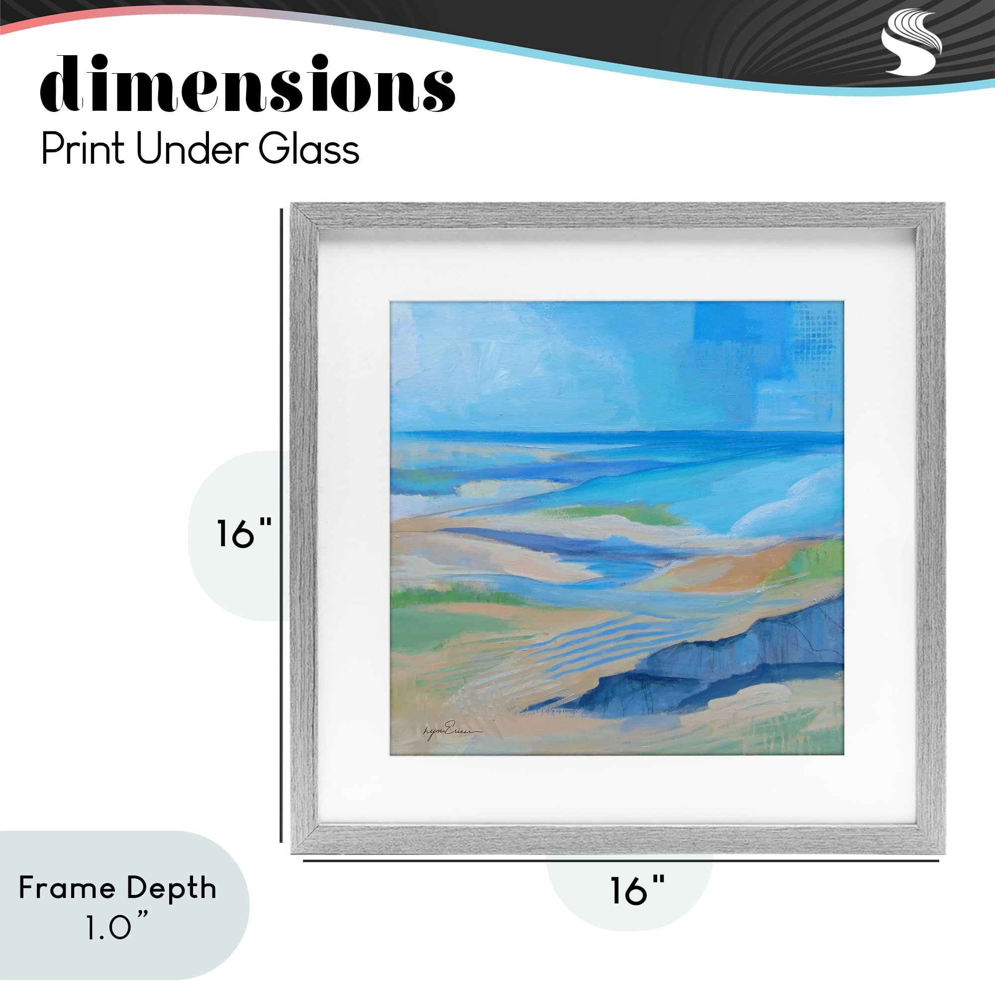 Stupell Industries After The Storm Beachscape Gray Framed Print Under Glass, design by Lynn Ericson Fine Art