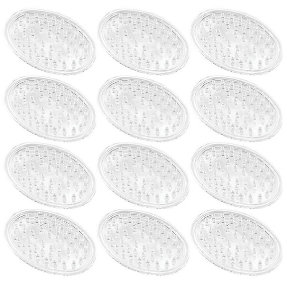 iDesign Plastic Soap Saver, Holder Tray for Bathroom Counter, Shower, Kitchen, 0.75" x 3.25" x 4.75", Set of 12, Clear