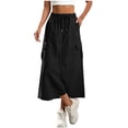 thumbnail image 3 of Maoxin Womens Skirts Women's Summer Print Skirt ,Black,L, 3 of 9