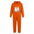 thumbnail image 4 of LILIYA Pumpkin Print Onesie, Warm Adult Jumpsuit, Soft Hooded Sleepwear for Men and Women, Cozy Long Sleeve Bodysuit with Pockets, Comfy Holiday Loungewear Suit, 4 of 4