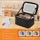 thumbnail image 5 of Bolsa de maquillaje OCHEAL con espejo LED y organizador, color negro, 5 of 8