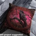 thumbnail image 2 of Castle Fairy Black Crow Fabric by the Yard 2 Yards for Teens,Tree Branches Room Decor Fabric by the Yard,Gothic Style Sewing Fabric,Ultra Soft Home Decor, 2 of 6