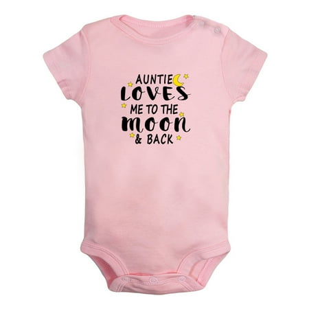 

My Auntie Loves Me To The Moon and Back Funny Rompers For Babies Newborn Baby Unisex Bodysuits Infant Jumpsuits Toddler 0-24 Months Kids One-Piece Oufits