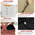 thumbnail image 5 of Womens Front Zip High Impact Sports Bra, Full Adjustable Straps Buttery Soft Workout Marathon Tops, 5 of 7