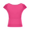 thumbnail image 4 of Women's Summer Tops Casual Short Sleeve Round Neck Slim Fit T Shirts Trendy Going Out Basic Tight T Shirts 2026, 4 of 6